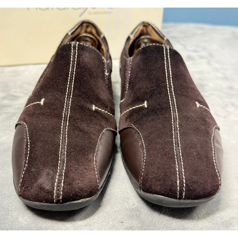 Natural Soul by Naturalizer Loafers Womens 10 Brown Suede Francis Comfort
